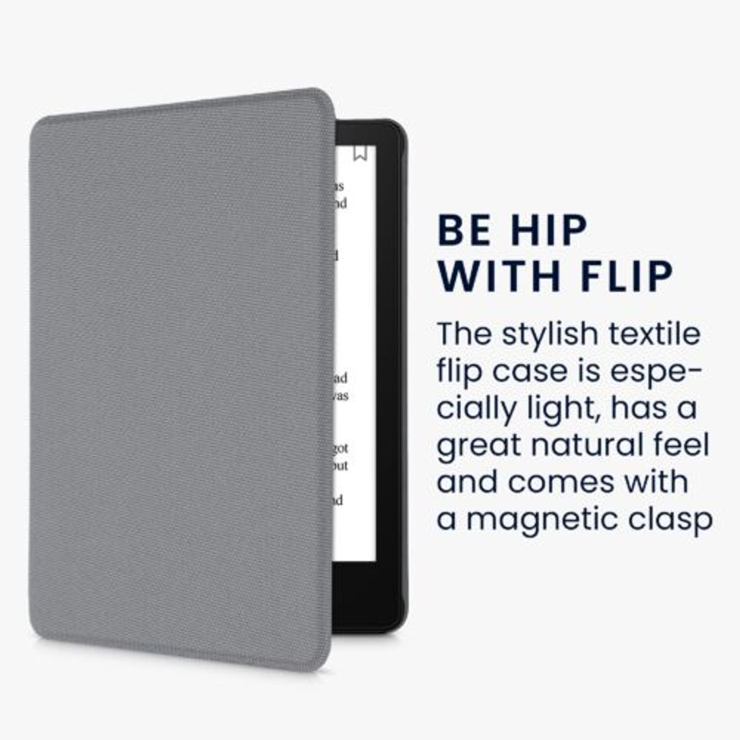 Husa pentru Amazon Kindle Paperwhite 11, Kwmobile, Gri, Nylon, 56265.19 fotografia produsului View 4 L