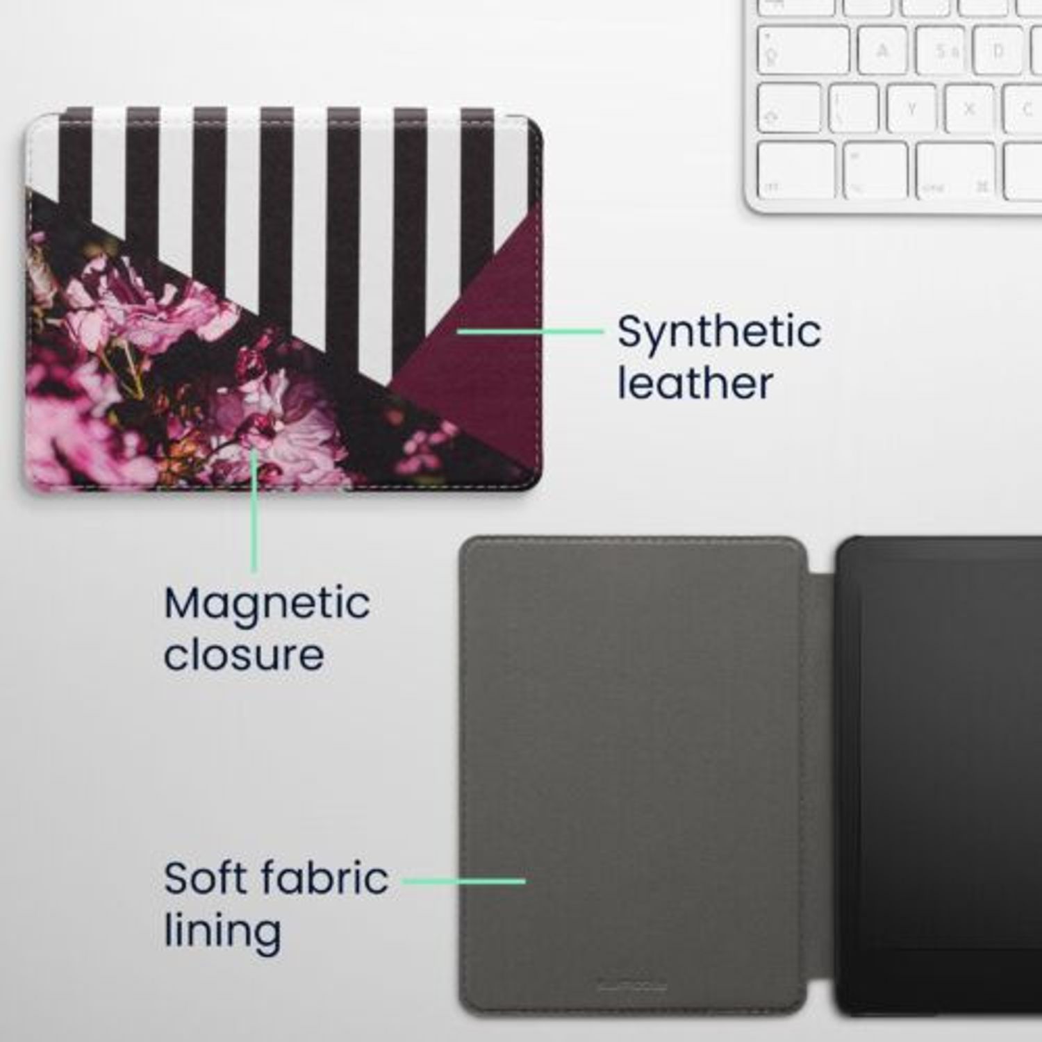 Husa pentru Amazon Kindle Paperwhite 11, Kwmobile, Multicolor, Piele ecologica, 56256.62 fotografia produsului View 7 L