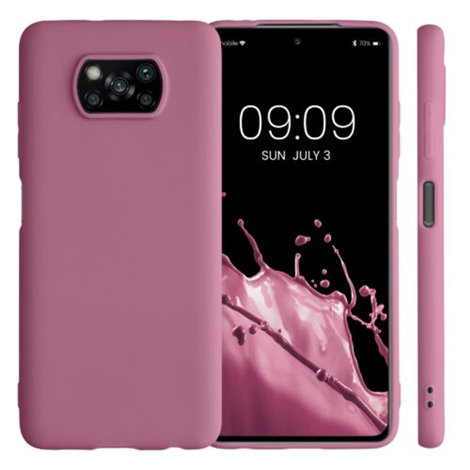 Husa pentru Xiaomi Poco X3 (NFC)/Poco X3 Pro, Silicon, Roz, 53482.167 fotografia produsului View 2 L
