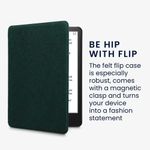 Husa pentru Amazon Kindle Paperwhite 11, Kwmobile, Verde, Textil, 56259.78 fotografia produsului View 3 S