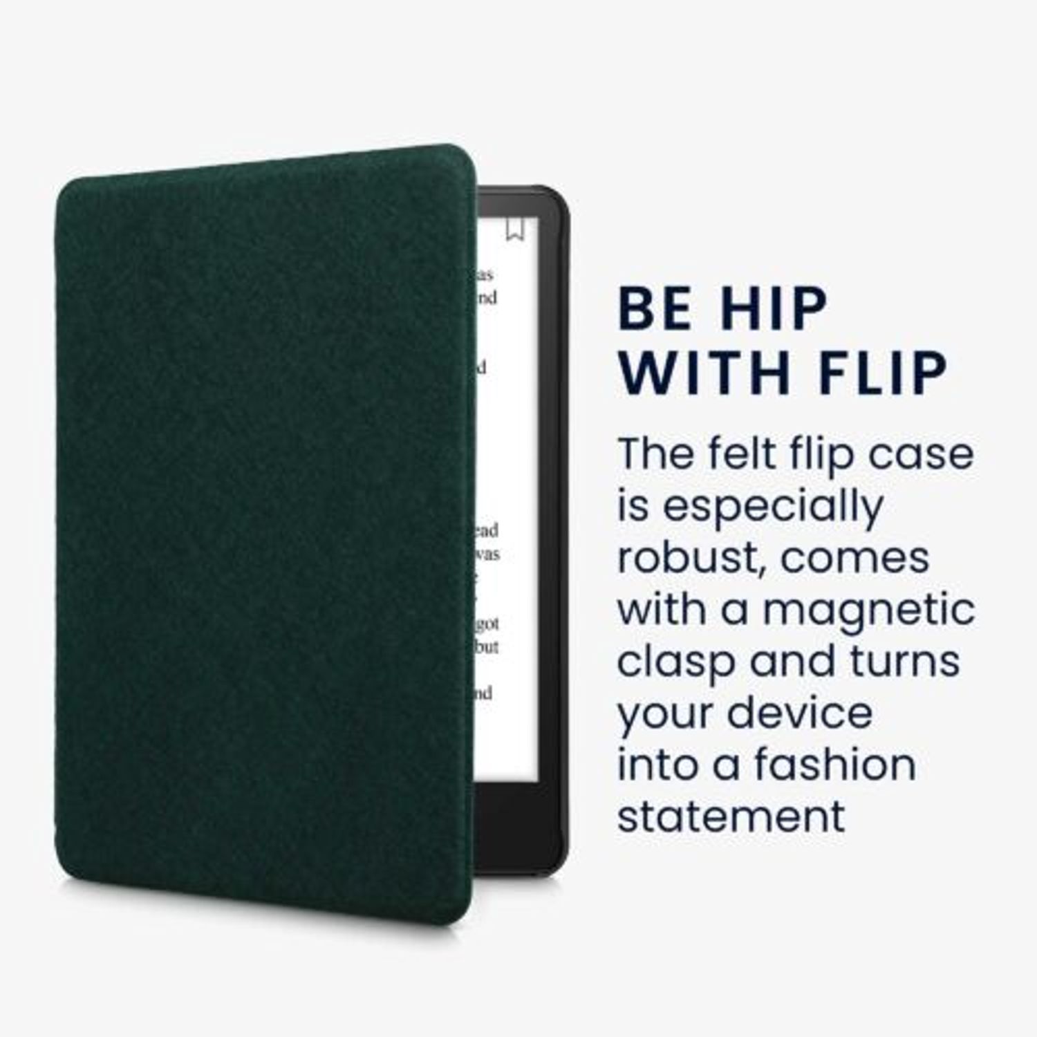 Husa pentru Amazon Kindle Paperwhite 11, Kwmobile, Verde, Textil, 56259.78 fotografia produsului View 3 L
