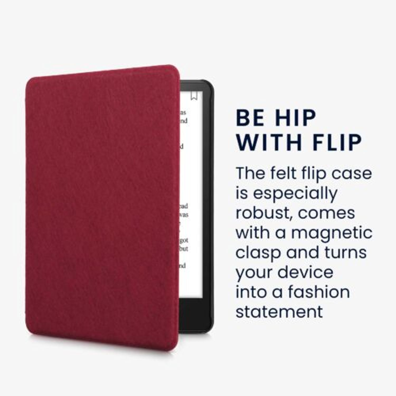 Husa pentru Amazon Kindle Paperwhite 11, Kwmobile, Rosu, Textil, 56259.20 fotografia produsului View 3 L