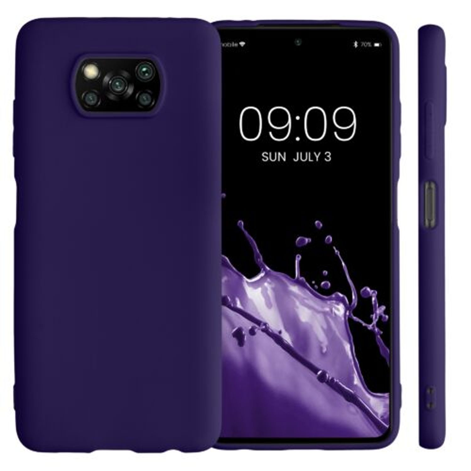 Husa pentru Xiaomi Poco X3 (NFC), Silicon, Albastru, 53482.182 fotografia produsului View 4 L