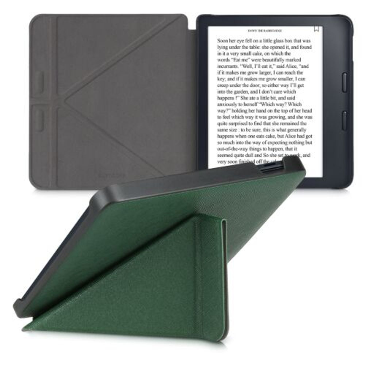 Husa pentru Kobo Libra 2, Kwmobile, Verde, Piele ecologica, 56576.80 fotografia produsului View 2 L
