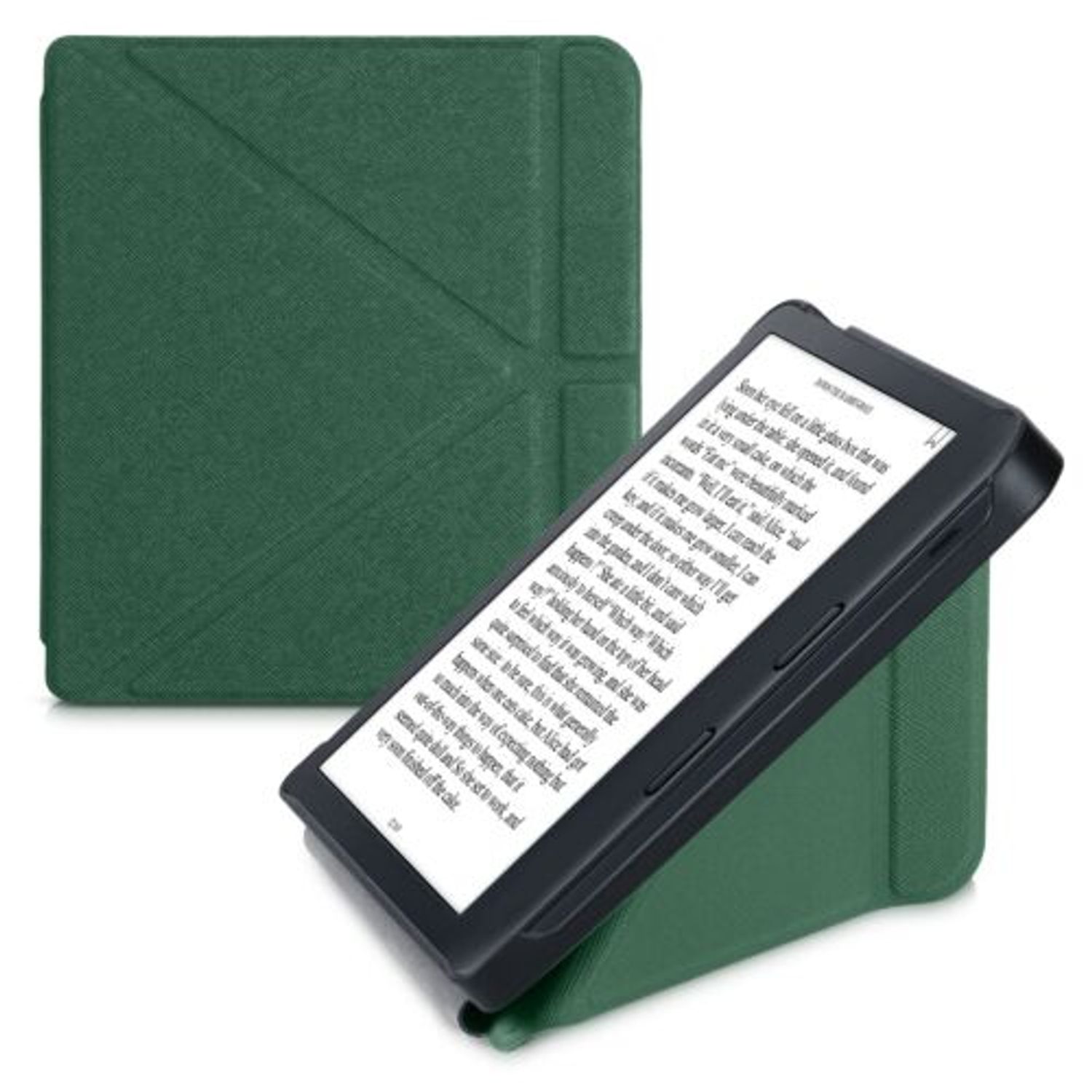 Husa pentru Kobo Libra 2, Kwmobile, Verde, Piele ecologica, 56576.80 fotografia produsului