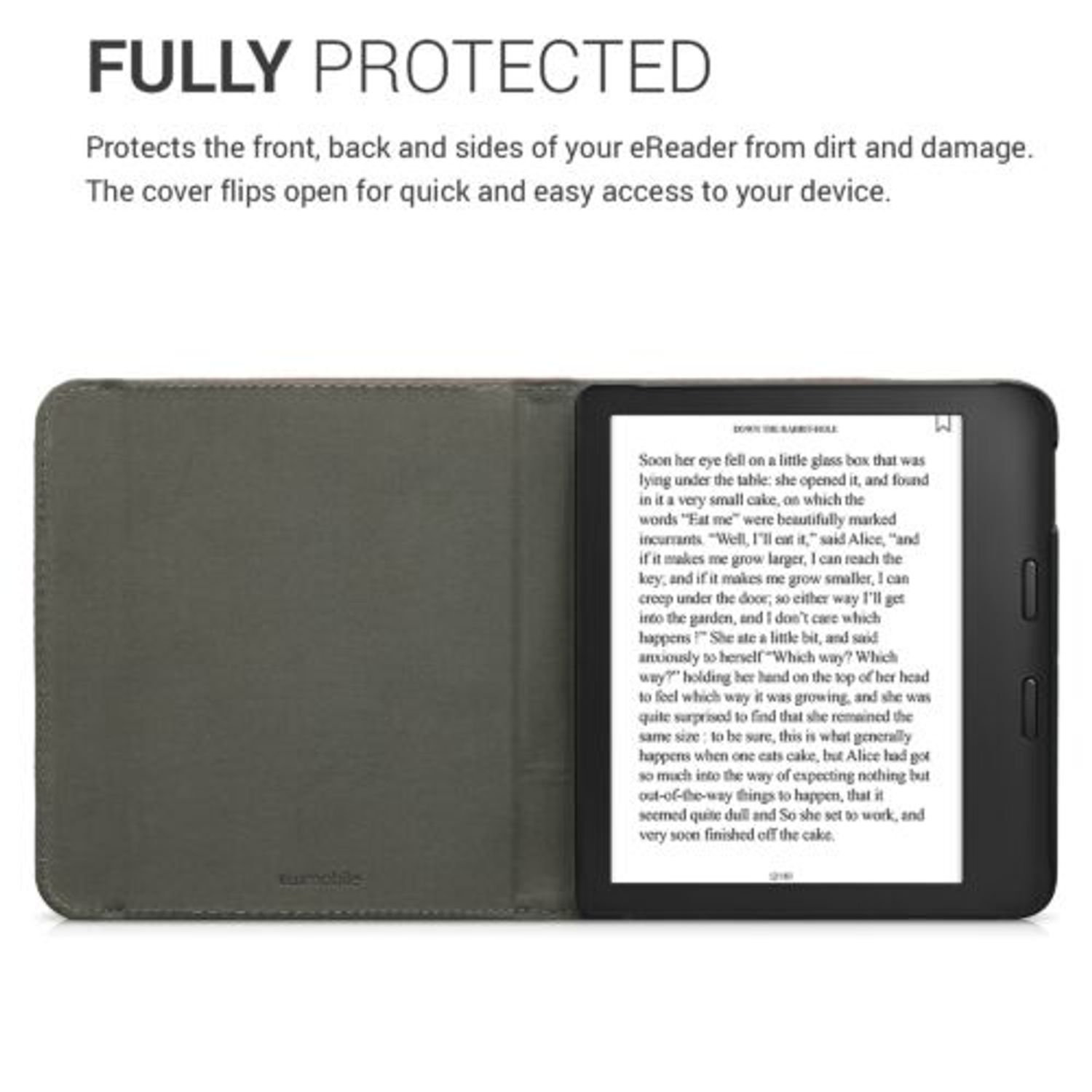 Husa pentru Kobo Libra 2, Kwmobile, Rosu/Negru, Textil, 57170.20 fotografia produsului View 5 L