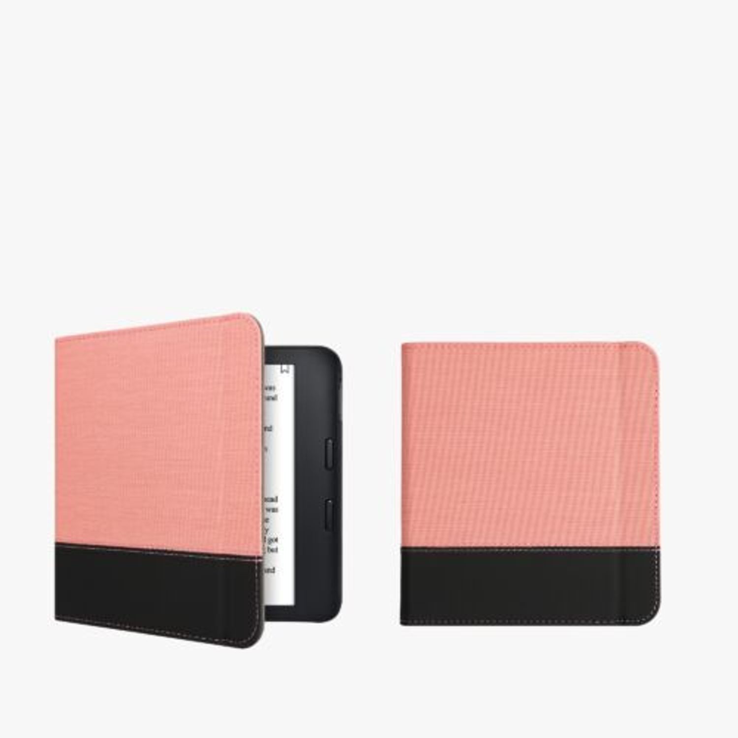 Husa pentru Kobo Libra 2, Kwmobile, Roz/Negru, Textil, 57627.10 fotografia produsului View 7 L