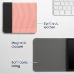 Husa pentru Kobo Libra 2, Kwmobile, Roz/Negru, Textil, 57627.10 fotografia produsului View 5 S