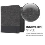 Husa pentru Kobo Libra 2, Kwmobile, Gri/Negru, Textil, 57170.73 fotografia produsului View 3 S