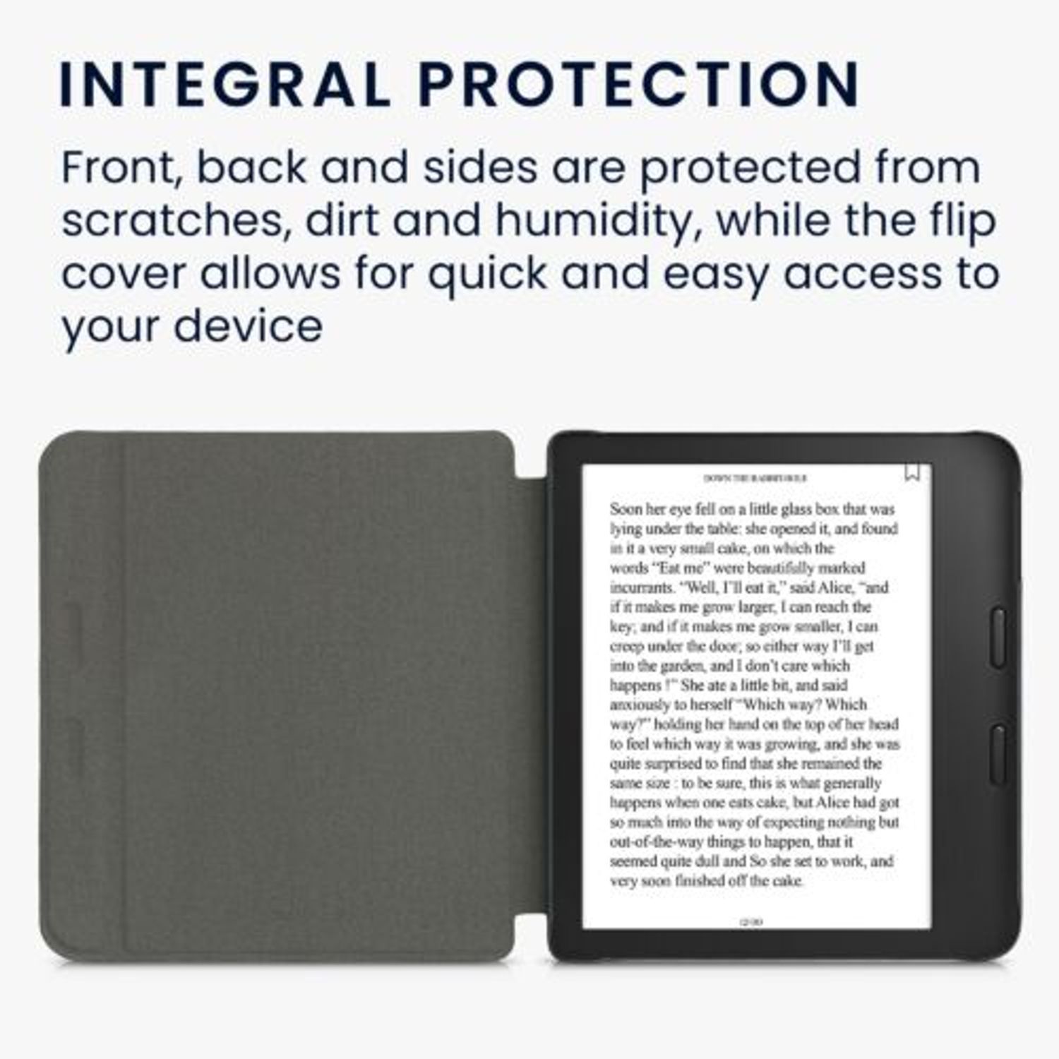 Husa pentru Kobo Libra 2, Kwmobile, Gri, Nylon, 57199.73 fotografia produsului View 5 L