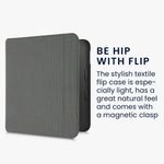 Husa pentru Kobo Libra 2, Kwmobile, Gri, Nylon, 57199.73 fotografia produsului View 4 S