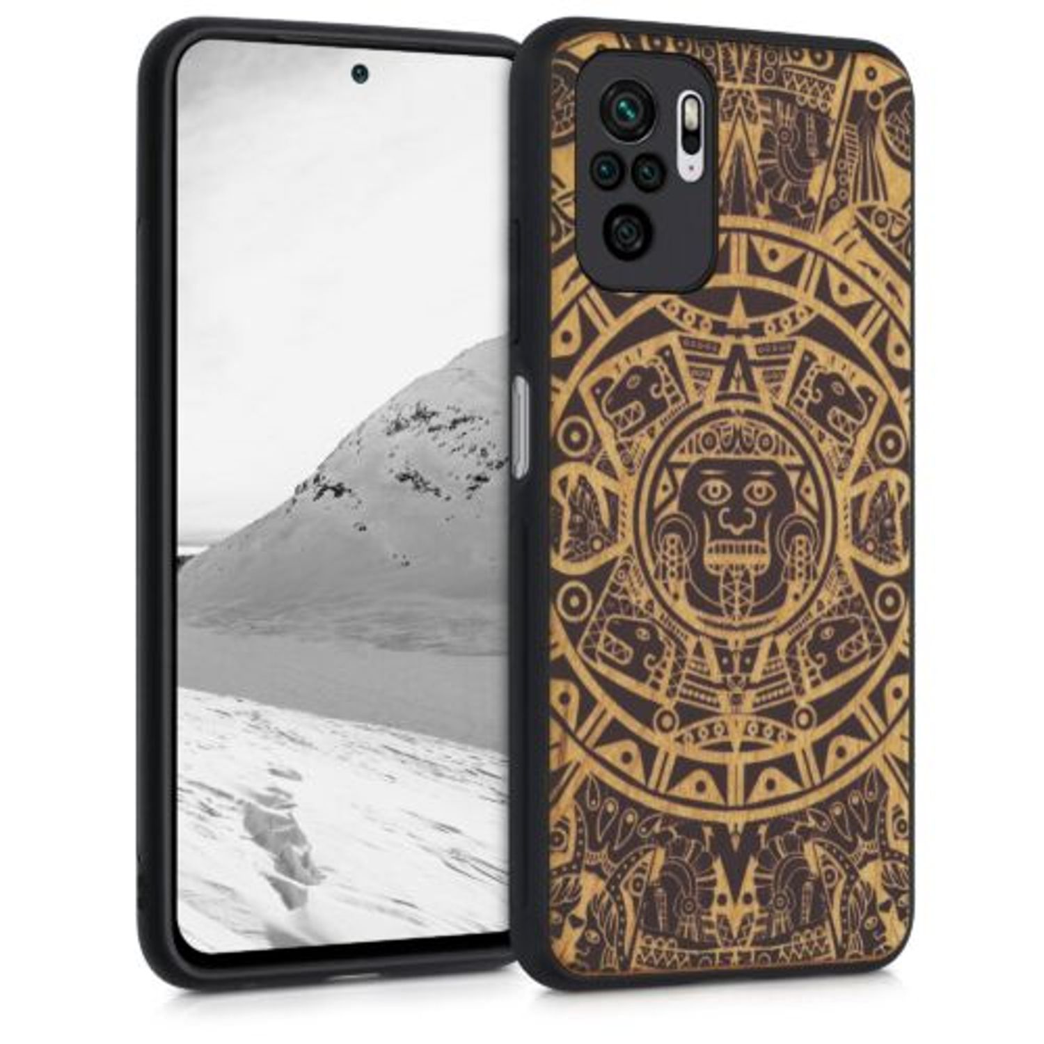 Husa pentru Xiaomi Redmi Note 10/Redmi Note 10S, Lemn, Maro, 54548.02 fotografia produsului