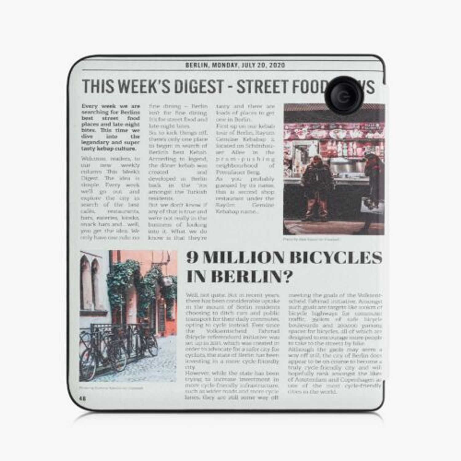 Husa pentru Kobo Libra 2, Kwmobile, Multicolor, Piele ecologica, 56575.12 fotografia produsului View 3 L