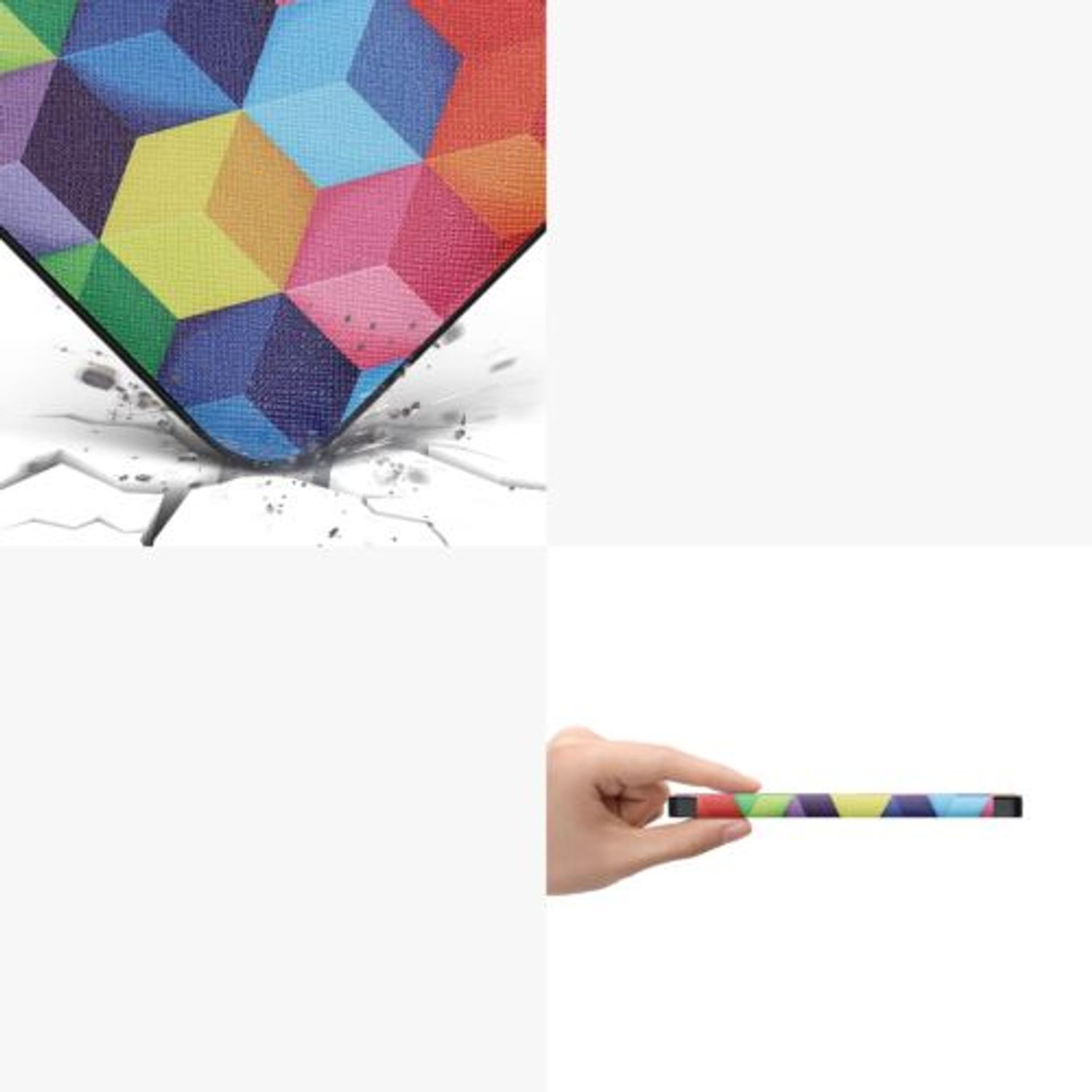 Husa pentru Kobo Libra 2, Kwmobile, Multicolor, Piele ecologica, 56575.16 fotografia produsului View 10 L