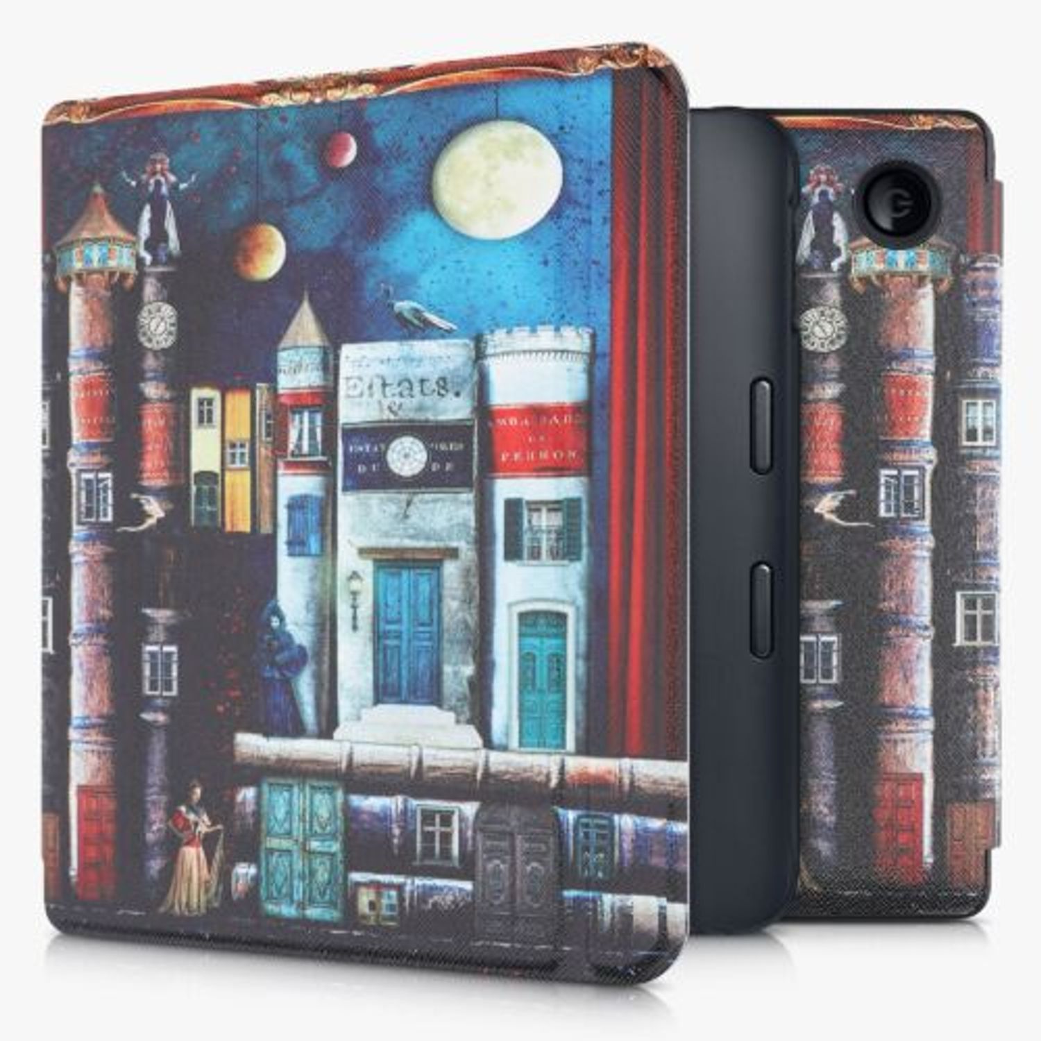 Husa pentru Kobo Libra 2, Kwmobile, Multicolor, Piele ecologica, 56575.14 fotografia produsului