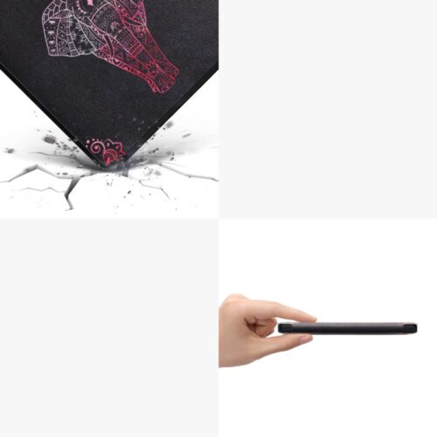 Husa pentru Kobo Libra 2, Kwmobile, Multicolor, Piele ecologica, 57845.04 fotografia produsului View 11 L