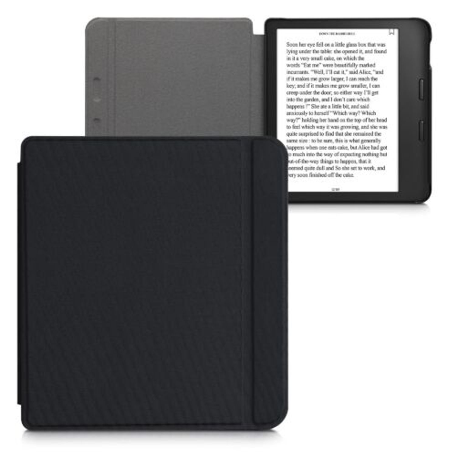 Husa pentru Kobo Libra 2, Kwmobile, Negru, Textil, 57858.01 fotografia produsului View 2 L