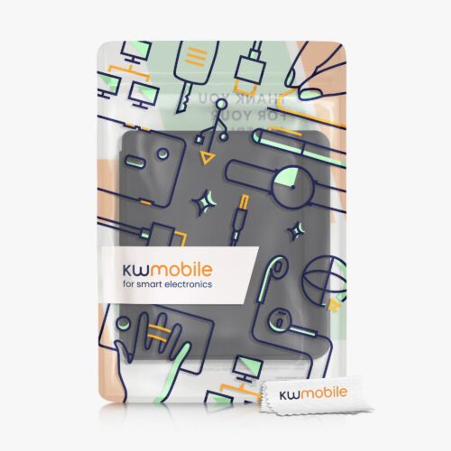 Husa pentru Kobo Libra 2, Kwmobile, Negru, Textil, 57858.01 fotografia produsului View 8 L