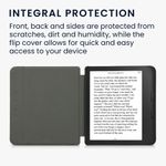 Husa pentru Kobo Libra 2, Kwmobile, Gri, Textil, 57618.02 fotografia produsului View 5 S