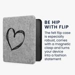 Husa pentru Kobo Libra 2, Kwmobile, Gri, Textil, 57618.02 fotografia produsului View 4 S