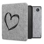 Husa pentru Kobo Libra 2, Kwmobile, Gri, Textil, 57618.02 fotografia produsului
