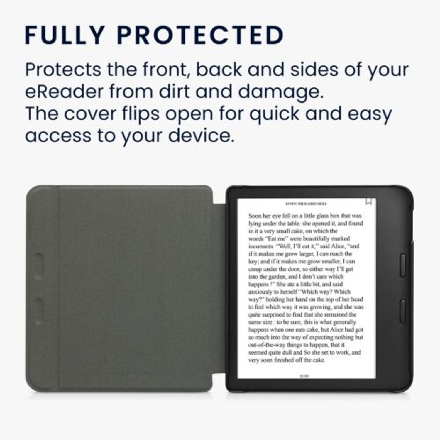 Husa pentru Kobo Libra 2, Kwmobile, Gri, Textil, 57171.19 fotografia produsului View 5 L