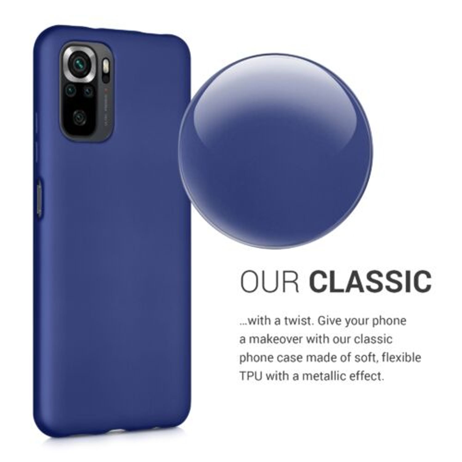 Husa pentru Xiaomi Redmi Note 10/Redmi Note 10S, Silicon, Albastru, 54542.64 fotografia produsului View 4 L