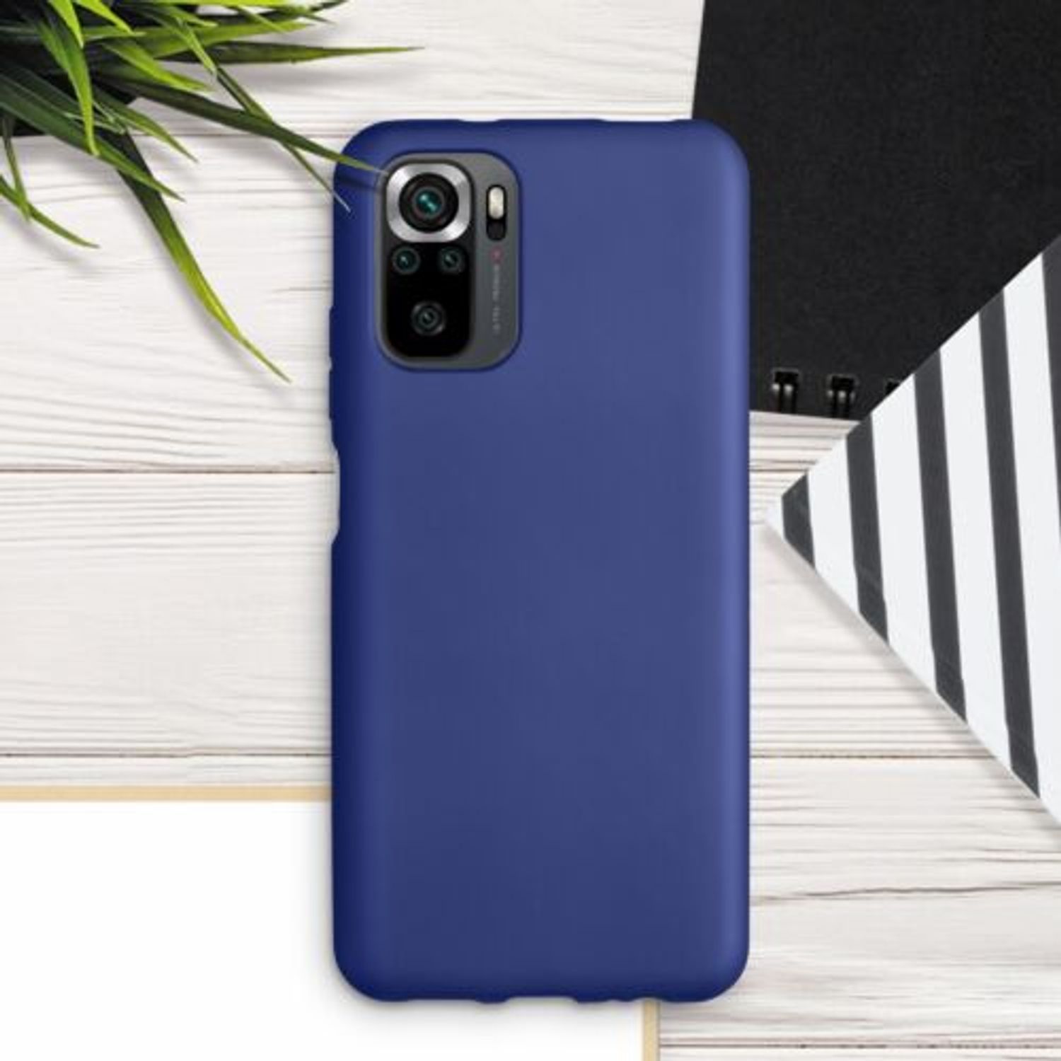 Husa pentru Xiaomi Redmi Note 10/Redmi Note 10S, Silicon, Albastru, 54542.64 fotografia produsului View 3 L