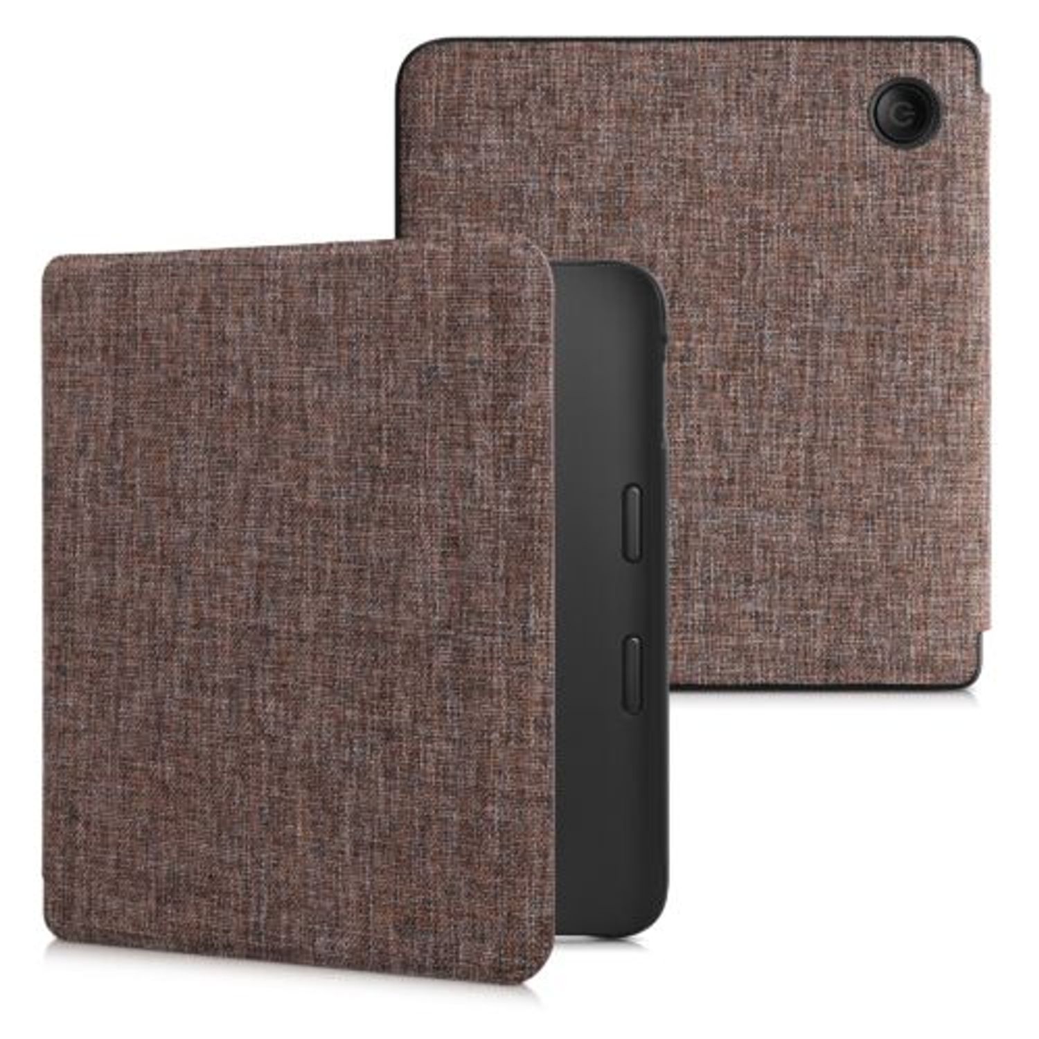 Husa pentru Kobo Libra 2, Kwmobile, Maro, Textil, 57173.05 fotografia produsului View 2 L