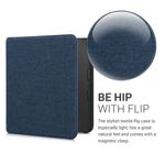 Husa pentru Kobo Libra 2, Kwmobile, Albastru, Textil, 57173.04 fotografia produsului View 3 S