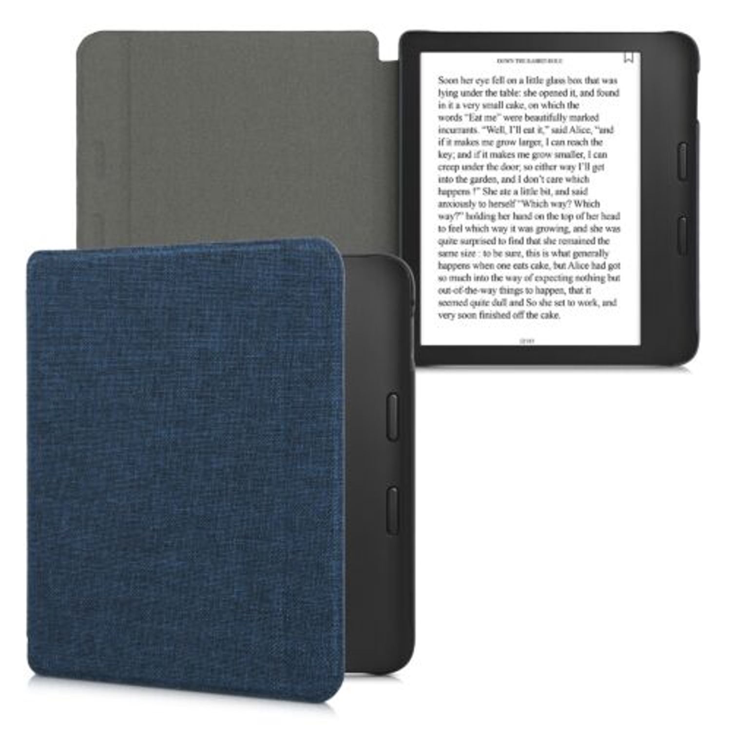 Husa pentru Kobo Libra 2, Kwmobile, Albastru, Textil, 57173.04 fotografia produsului