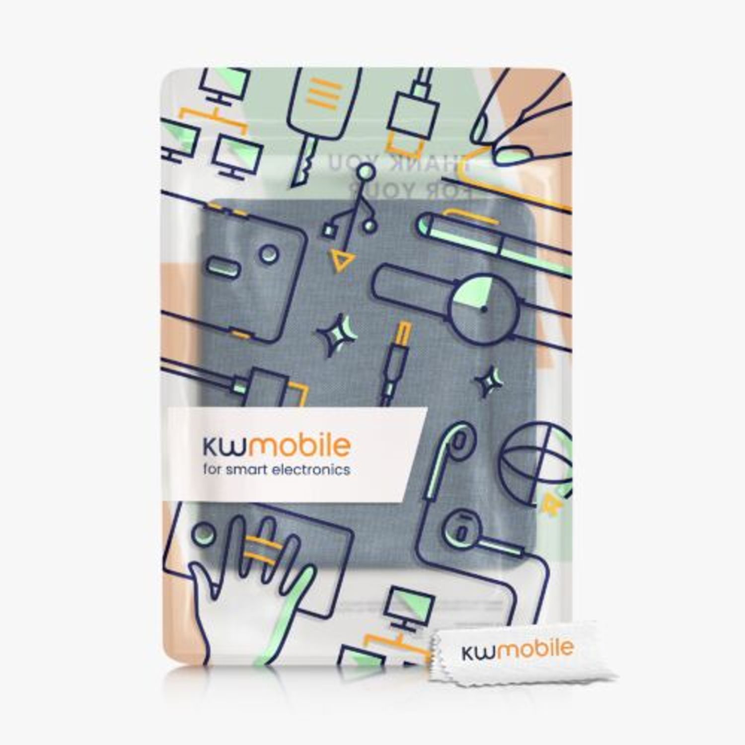 Husa pentru Kobo Libra 2, Kwmobile, Albastru, Textil, 57173.04 fotografia produsului View 7 L