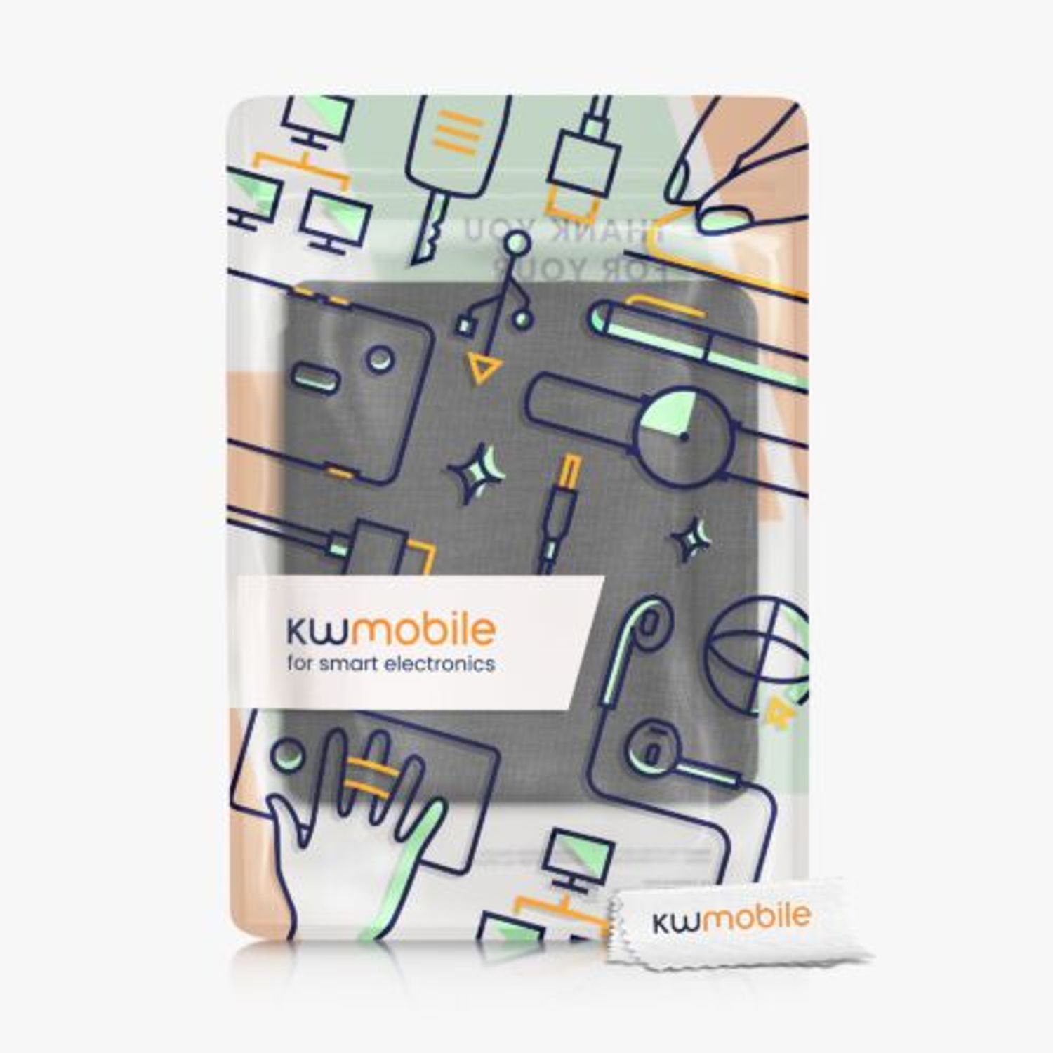 Husa pentru Kobo Libra 2, Kwmobile, Negru, Textil, 57173.01 fotografia produsului View 7 L