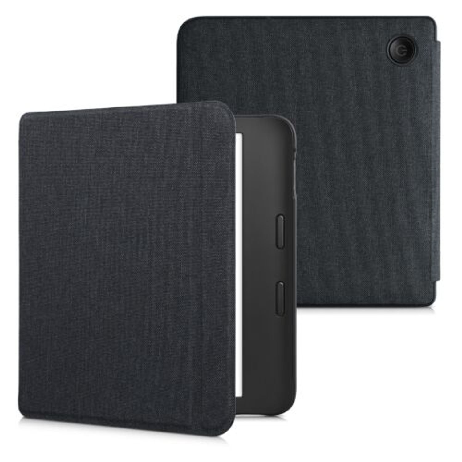 Husa pentru Kobo Libra 2, Kwmobile, Negru, Textil, 57173.01 fotografia produsului View 2 L