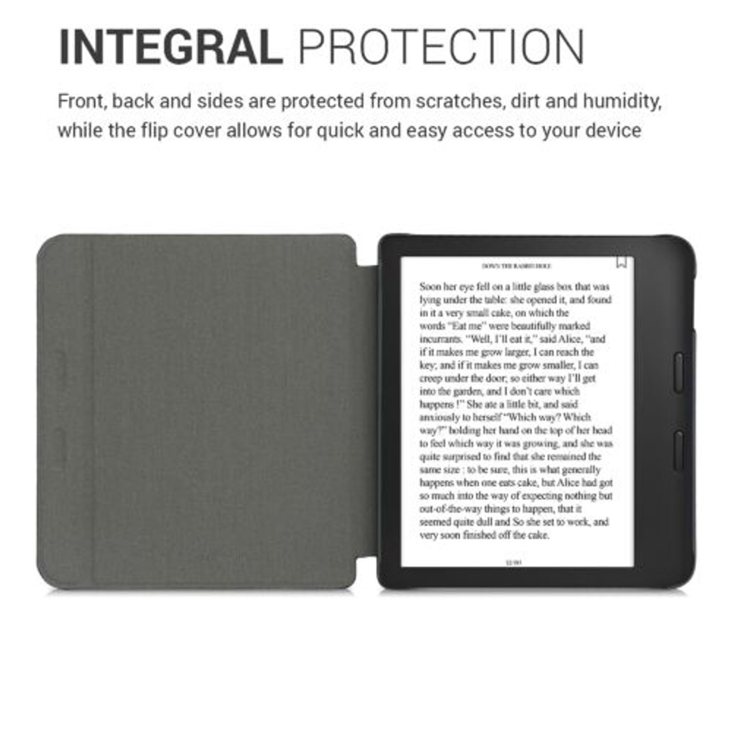 Husa pentru Kobo Libra 2, Kwmobile, Negru, Textil, 57173.01 fotografia produsului View 5 L