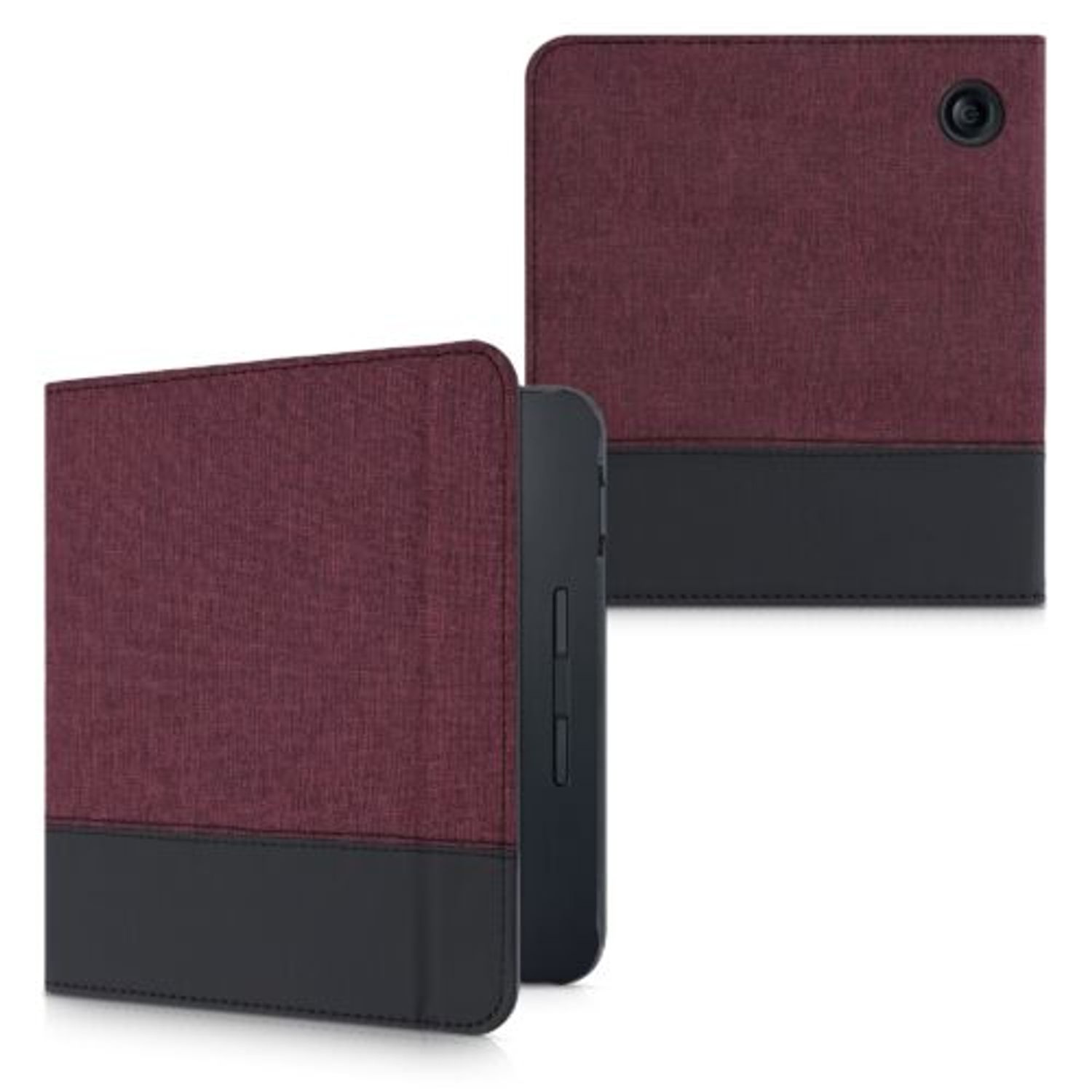 Husa pentru Kobo Libra H2O, Kwmobile, Rosu/Negru, Textil, 57149.20 fotografia produsului View 2 L