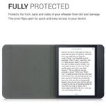 Husa pentru Kobo Libra H2O, Kwmobile, Rosu/Negru, Textil, 57149.20 fotografia produsului View 5 S