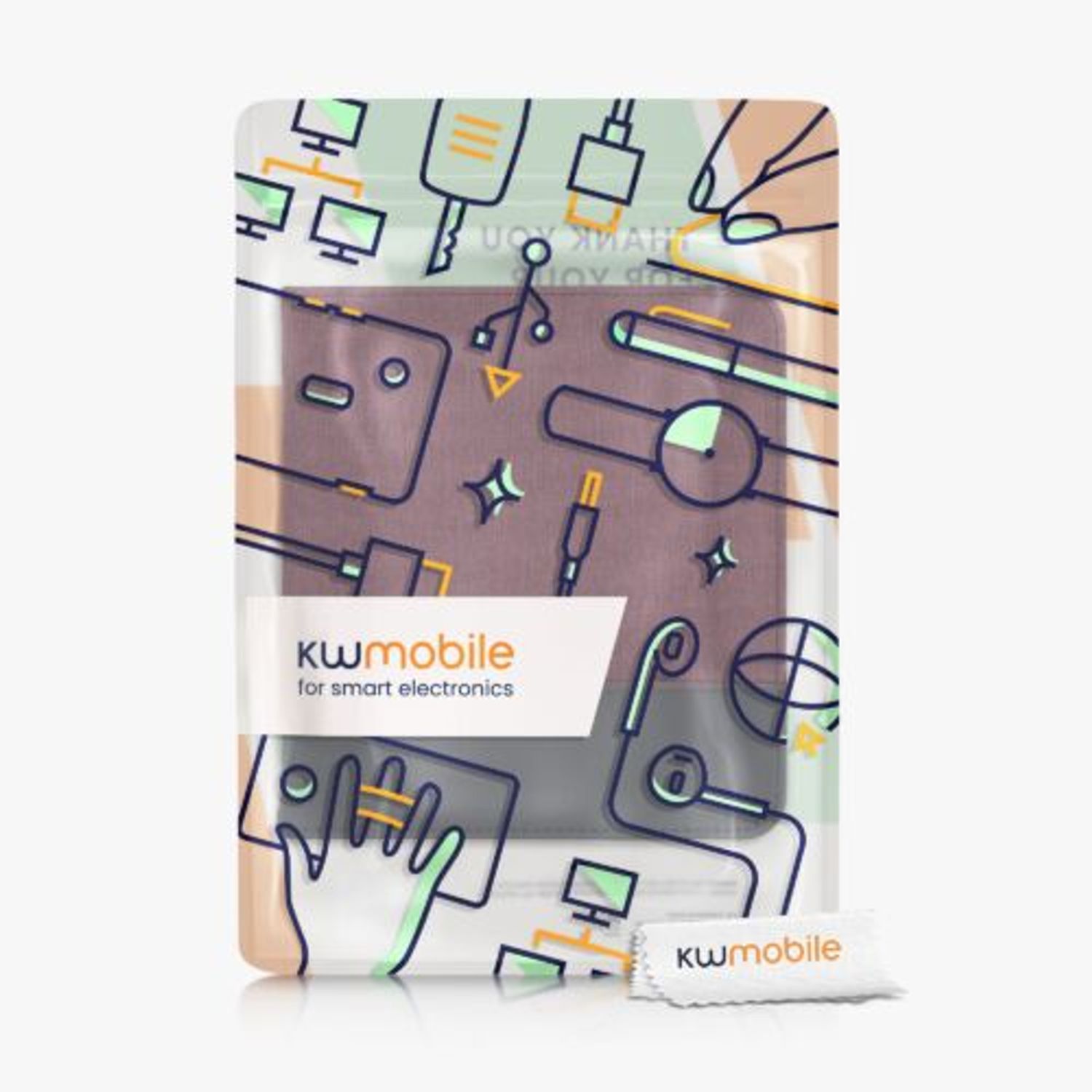 Husa pentru Kobo Libra H2O, Kwmobile, Rosu/Negru, Textil, 57149.20 fotografia produsului View 7 L