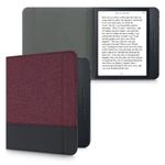 Husa pentru Kobo Libra H2O, Kwmobile, Rosu/Negru, Textil, 57149.20 fotografia produsului