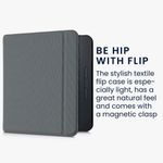 Husa pentru Kobo Libra H2O, Kwmobile, Gri, Nylon, 57196.73 fotografia produsului View 4 S