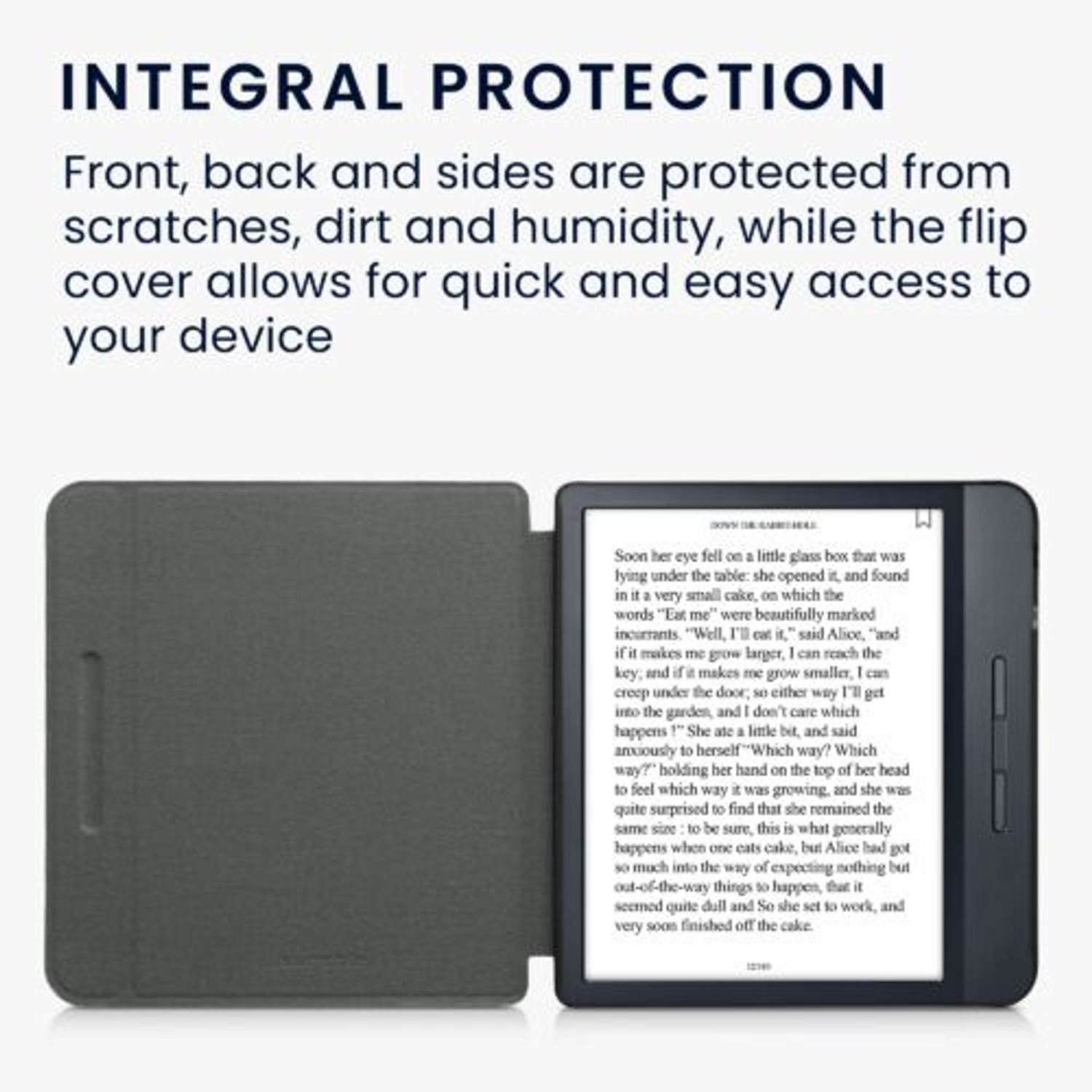Husa pentru Kobo Libra H2O, Kwmobile, Gri, Nylon, 57196.73 fotografia produsului View 5 L