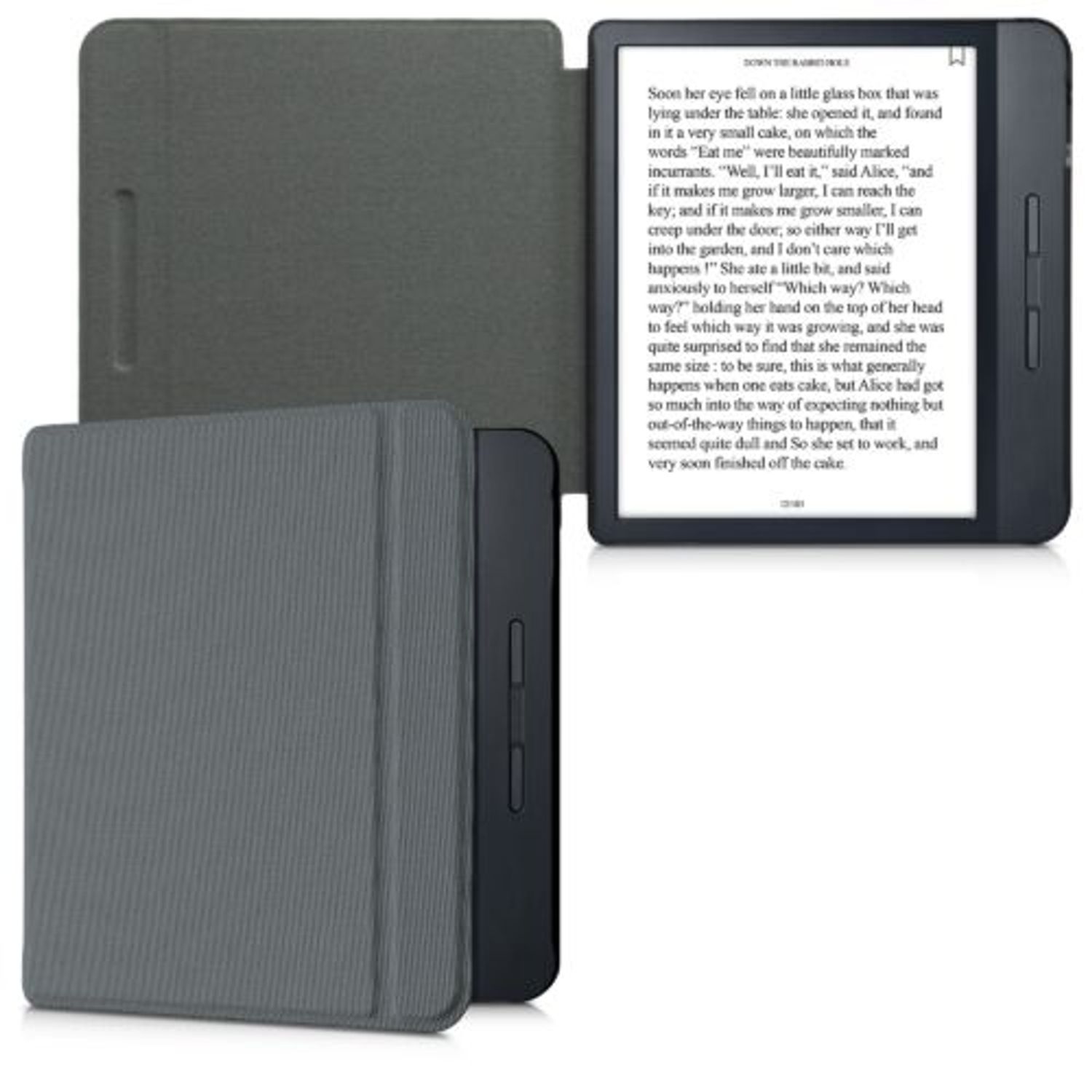 Husa pentru Kobo Libra H2O, Kwmobile, Gri, Nylon, 57196.73 fotografia produsului