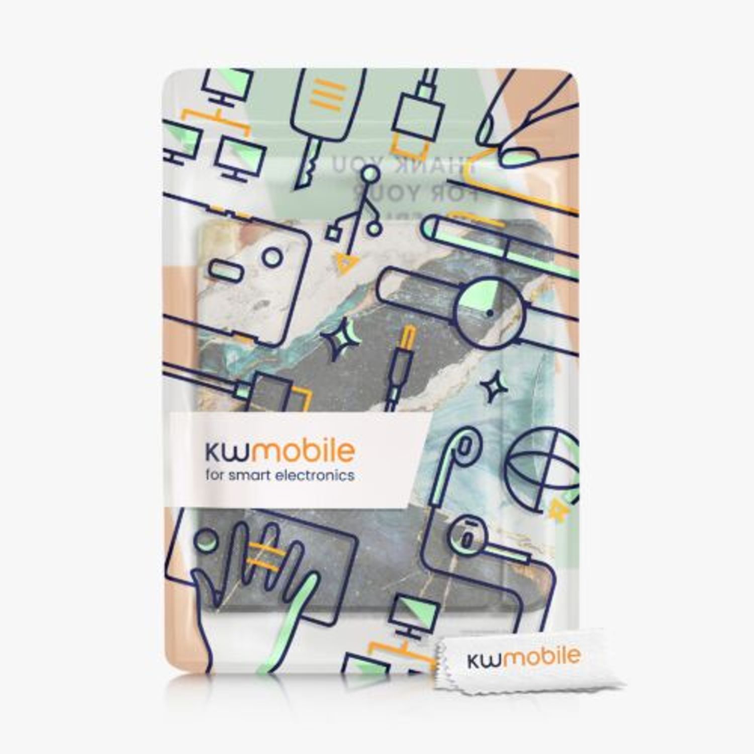 Husa pentru Kobo Libra H2O, Kwmobile, Multicolor, Piele ecologica, 50300.47 fotografia produsului View 8 L
