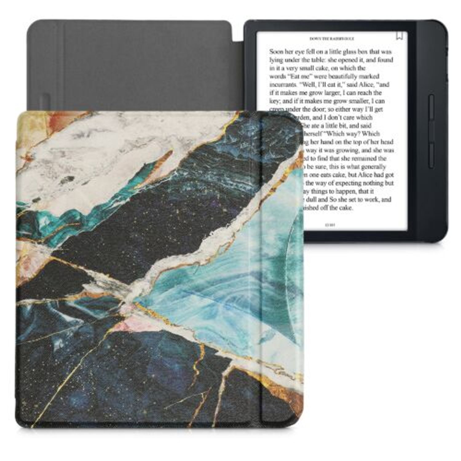 Husa pentru Kobo Libra H2O, Kwmobile, Multicolor, Piele ecologica, 50300.47 fotografia produsului View 2 L