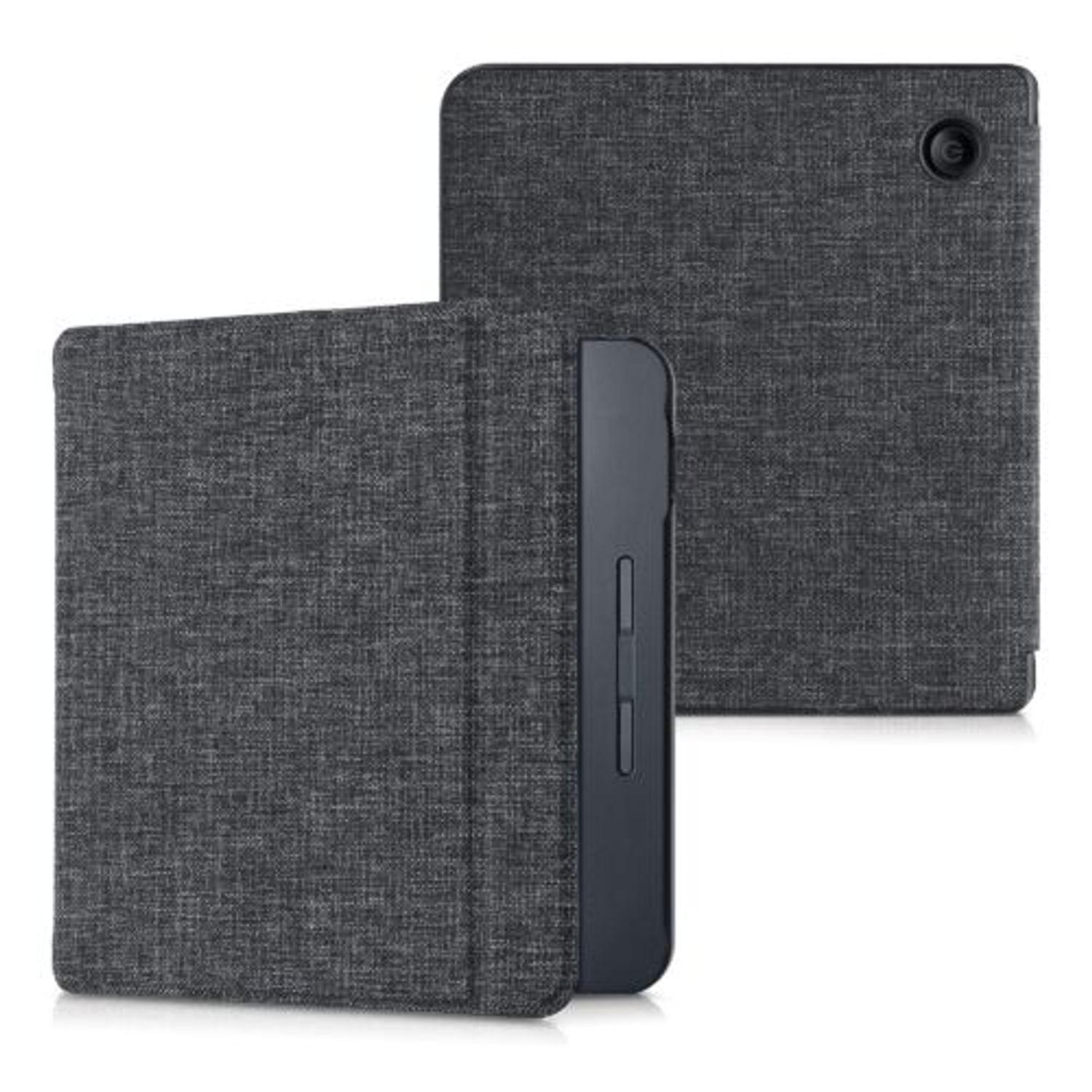 Husa pentru Kobo Libra H2O, Kwmobile, Gri, Textil, 57152.19 fotografia produsului View 2 L