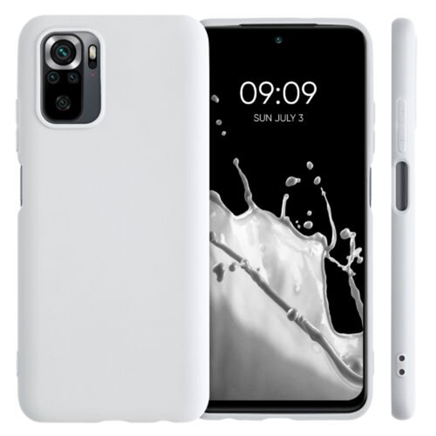 Husa pentru Xiaomi Redmi Note 10/Redmi Note 10S, Silicon, Alb, 54541.48 fotografia produsului View 2 L
