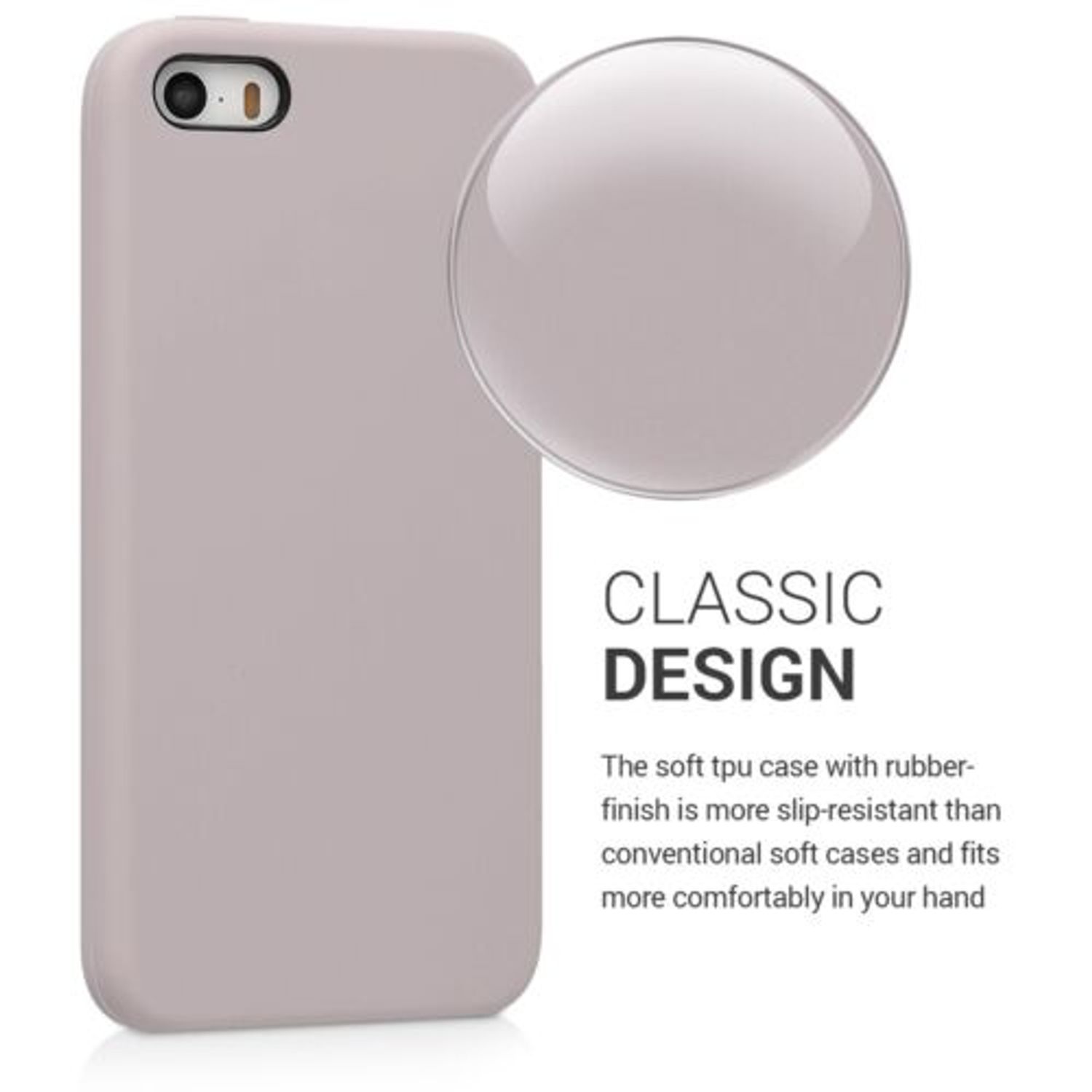 Husa pentru Apple iPhone 5/iPhone 5s/iPhone SE, Silicon, Mov, 42766.109 fotografia produsului View 4 L