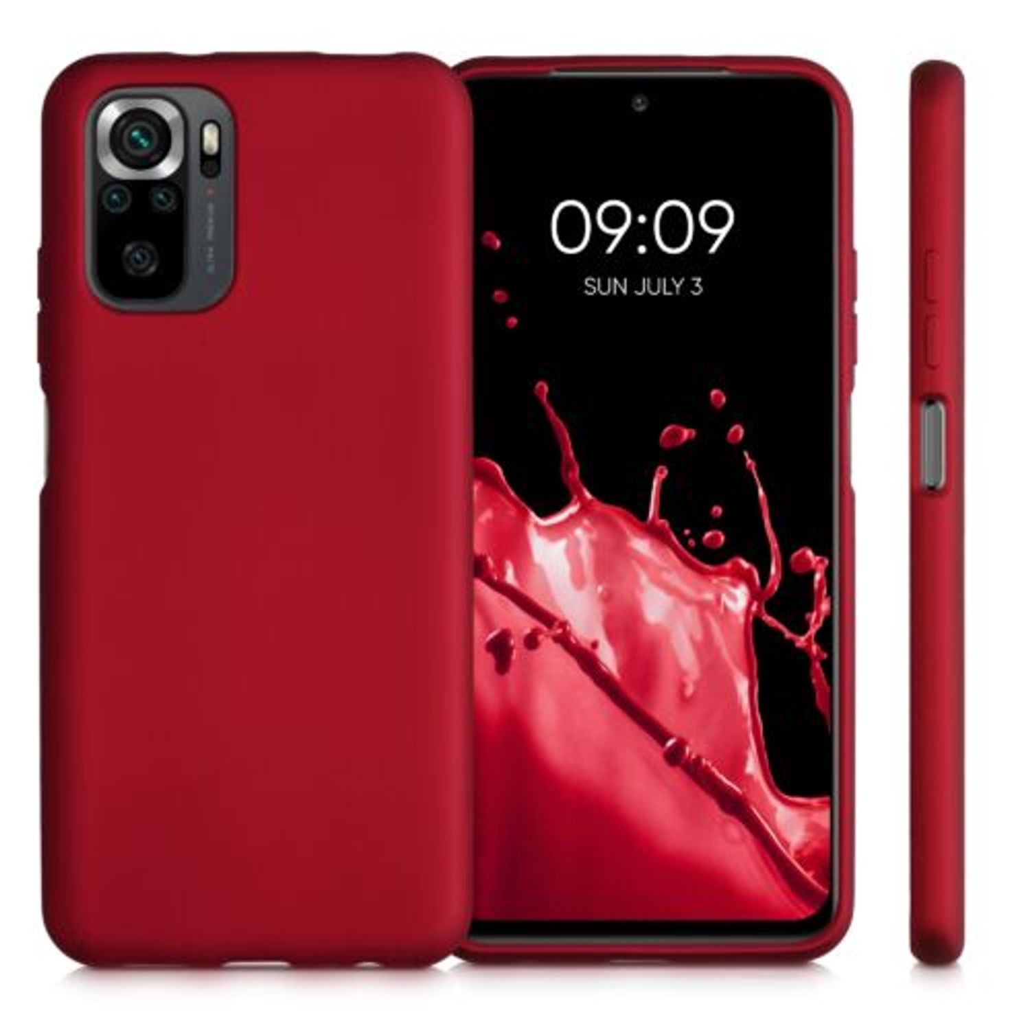 Husa pentru Xiaomi Redmi Note 10/Redmi Note 10S, Silicon, Rosu, 54542.36 fotografia produsului View 2 L