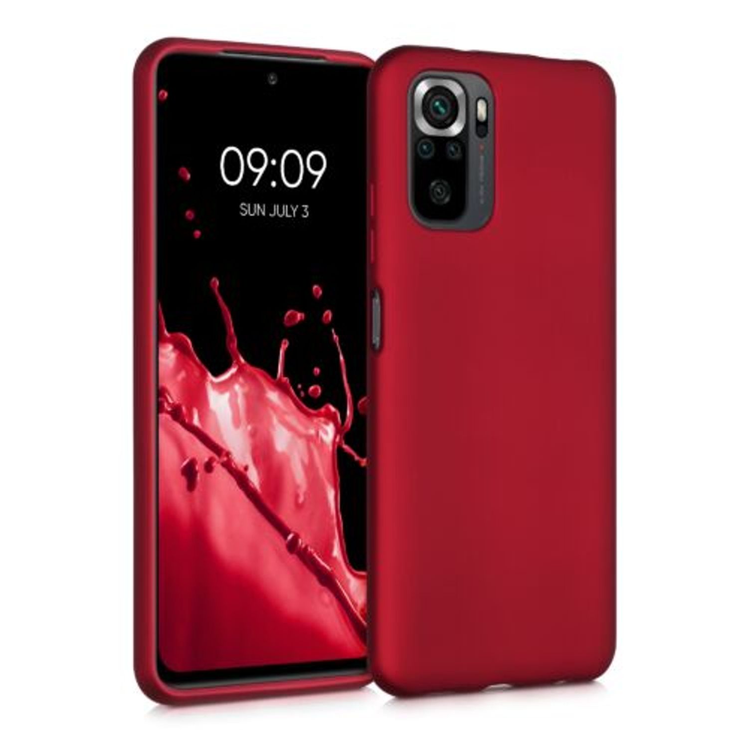 Husa pentru Xiaomi Redmi Note 10/Redmi Note 10S, Silicon, Rosu, 54542.36 fotografia produsului