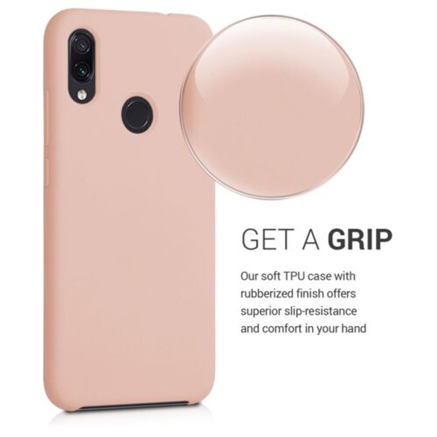 Husa pentru Xiaomi Redmi Note 7/Redmi Note 7 Pro, Silicon, Roz, 48714.52 fotografia produsului View 3 L
